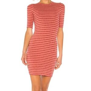 Enza Costa Ribbed Cotton Mini Dress Sz L